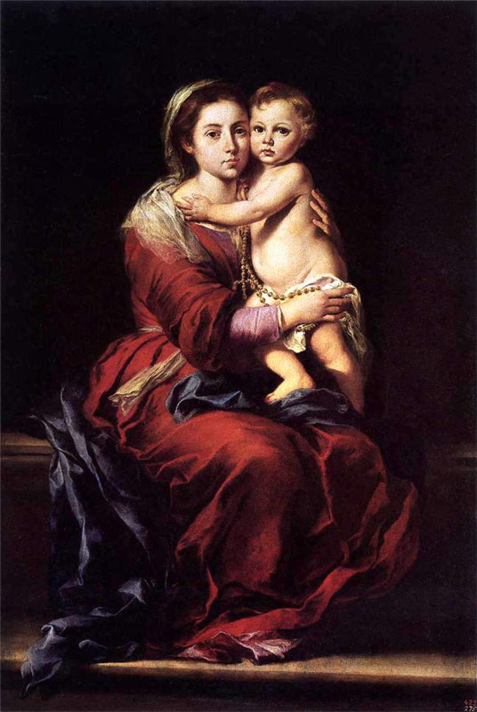 Virgin and Child with Rosary (1655), Bartolomé Esteban Murillo
